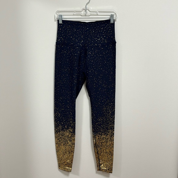 Beyond Yoga US L Navy/Gold Foil Leggings - Picture 1 of 2